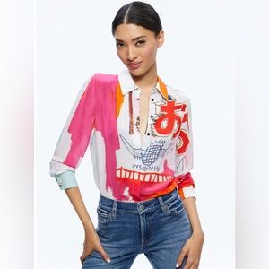 A+O X BASQUIAT WILLA PLACKET TOP